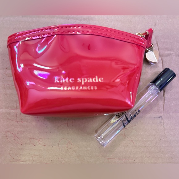 Kate Spade Glossy Red Pouch with Cherie perfume - Picture 1 of 5